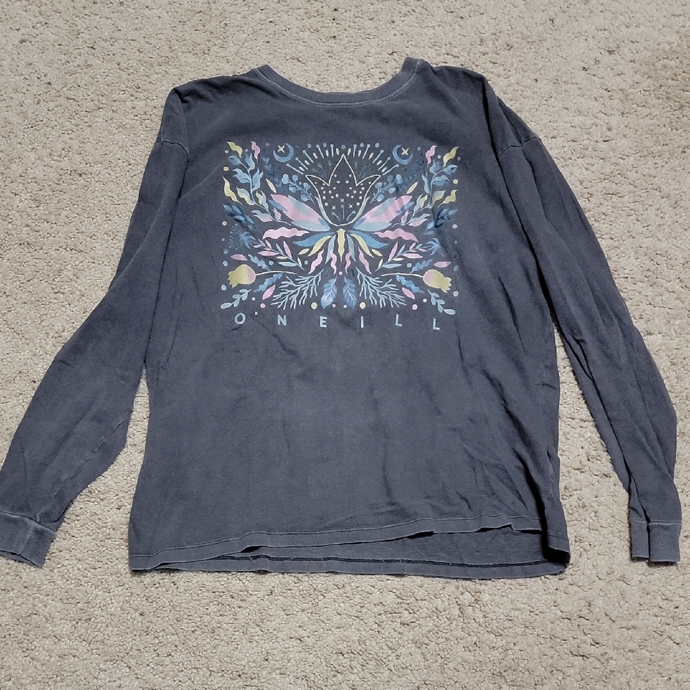 O'Neill Charcoal Long Sleeve with Vibrant Graphic